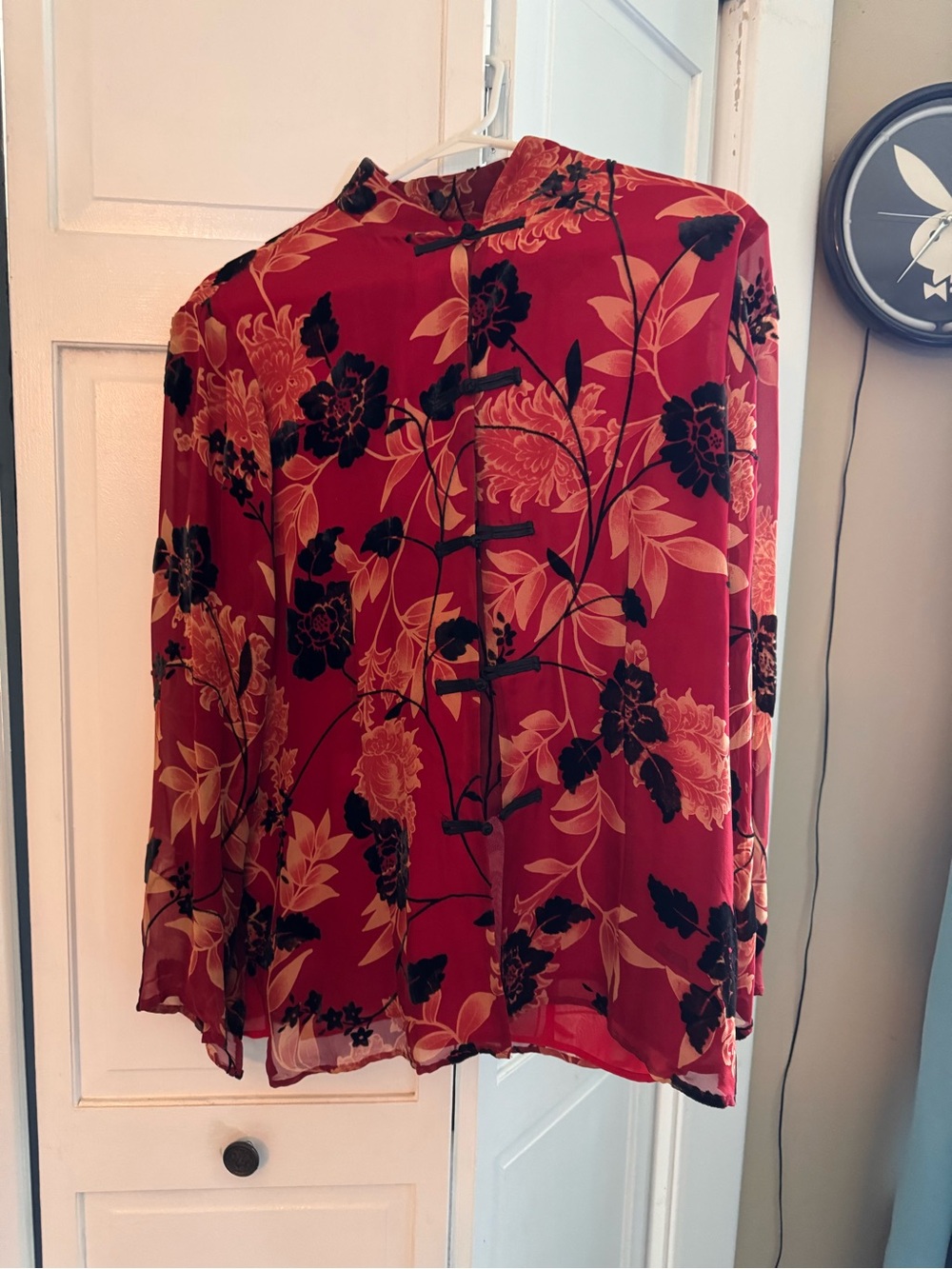 Vintage Aris. A Mandarin-Collar Blouse/Jacket XL
